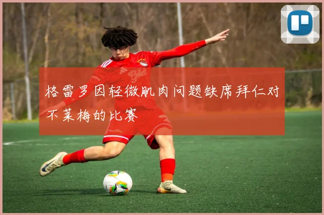 格雷罗因轻微肌肉问题缺席拜仁对不莱梅的比赛